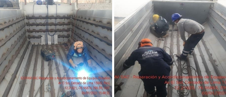 Reforzamiento de tolvas de volquetes